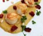 Scallops over Curried Carrot Puree